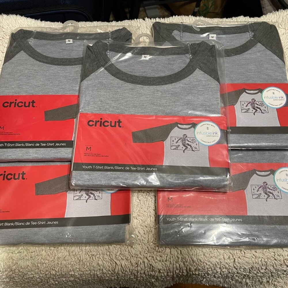 LOT OF 5 - NEW! Cricut Youth Shirts - Size Medium